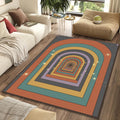 Retro Infinity Arch Rug Mid Century Modern Area Mat Groovy 70s