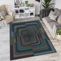 Futuristic Tech Tunnel Rug Cyberpunk Infinity Area Mat Modern