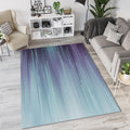 Dreamy Abstract Vertical Line Rug Teal and Purple Aurora Area Mat