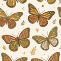 Modern Folk Art Butterfly Rug Bohemian Monarch Pattern Area Mat