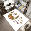 Bohemian Crescent Moon Crystals Rug