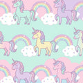 Pastel Unicorn Rainbow Area Rug Magical Nursery Floor Mat Glitter