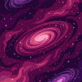 Galaxy Spiral Area Rug Purple and Pink Space Nebula Floor Mat