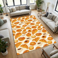 French Bakery Kitchen Rug Watercolor Croissant and Coffee Area