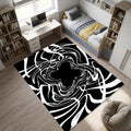 Modern Abstract Black and White Rug