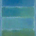 Modern Abstract Color Field Rug Rothko Style Blue and Green Area