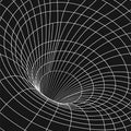 Modern Spacetime Grid Area Rug Abstract Black Hole Line Art Mat