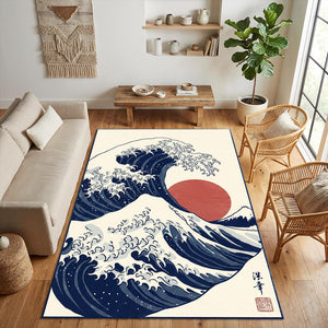 The Great Wave off Kanagawa Area Rug