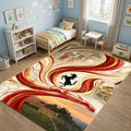 Italian Racing Area Rug Ferrari Prancing Horse Heritage Floor Mat