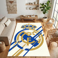 Minimalist Real Madrid Area Rug Geometric Football Club Floor Mat