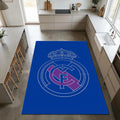 Real Madrid Area Rug Technical Drawing Football Club Floor Mat