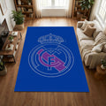 Real Madrid Area Rug Technical Drawing Football Club Floor Mat