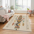 Modern Tribal Totem Rug Southwestern Bull Mask Area Mat Ethnic