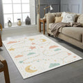 Cute Sleeping Stars & Moon Rug Pastel Nursery Area Mat Magic Sky