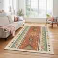 Modern Southwestern Tribal Rug Ethnic Folk Art Area Mat
