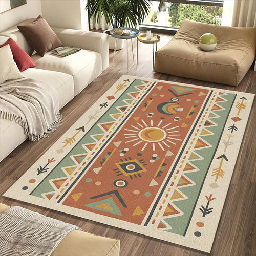 Modern Southwestern Tribal Rug Ethnic Folk Art Area Mat