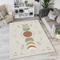 Modern Moon Phases Rug Minimalist Boho Celestial Area Mat