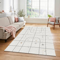 Minimalist Architecture Rug Modern Grid Abstract Area Mat Bauhaus