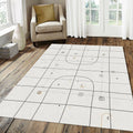 Minimalist Architecture Rug Modern Grid Abstract Area Mat Bauhaus