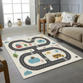 Kids Play Road Map Rug Children's City Track Area Mat Cute School