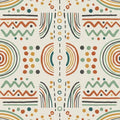 Modern Boho Tribal Rug Abstract Geometric Folk Art Area Mat
