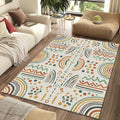 Modern Boho Tribal Rug Abstract Geometric Folk Art Area Mat