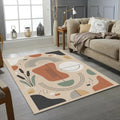 Modern Abstract Botanical Rug Mid Century Modern Area Mat