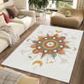 Mystic Celestial Eye Rug Sacred Geometry Mandala Area Mat Boho