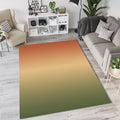 Minimalist Terracotta and Sage Green Gradient Rug