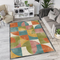 Modern Geometric Grid Rug Abstract Bauhaus Style Area Mat