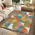 Modern Geometric Grid Rug Abstract Bauhaus Style Area Mat