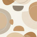 Modern Abstract Organic Shapes Rug Japandi Beige and Caramel Area