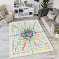 Educational Journey of Life Rug Playful Infographic Area Mat