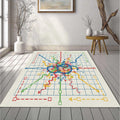 Educational Journey of Life Rug Playful Infographic Area Mat