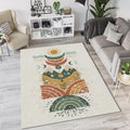 Modern Folk Art Nature Rug Spiritual Life Totem Area Mat