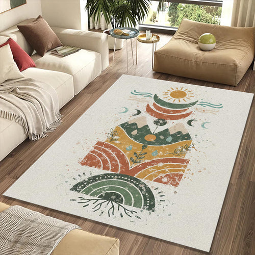 Modern Folk Art Nature Rug Spiritual Life Totem Area Mat