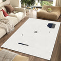 Modern Minimalist Circuit Rug Abstract Technical Schema Area Mat