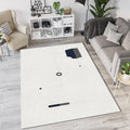 Modern Minimalist Circuit Rug Abstract Technical Schema Area Mat