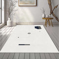 Modern Minimalist Circuit Rug Abstract Technical Schema Area Mat