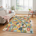 Colorful Playful Doodle Universe Rug