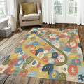 Colorful Playful Doodle Universe Rug