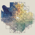 Modern Abstract Geometric Watercolor Rug