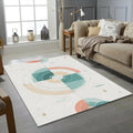 Modern Futuristic Compass Rug Abstract Geometric Technical Area