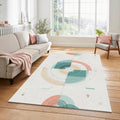 Modern Futuristic Compass Rug Abstract Geometric Technical Area