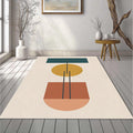 Bauhaus Geometric Area Rug Mid Century Modern Abstract Mat