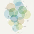 Minimalist Pastel Geometric Rug Abstract Overlapping Circles Area