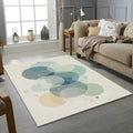 Minimalist Slate Blue & Sage Green Rug