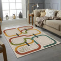 Modern Schematic Path Rug Minimalist Abstract Geometric Area Mat