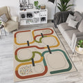Modern Schematic Path Rug Minimalist Abstract Geometric Area Mat