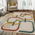 Modern Schematic Path Rug Minimalist Abstract Geometric Area Mat